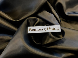 Charcoal Bemberg Lining  -    1/4 Meter Price