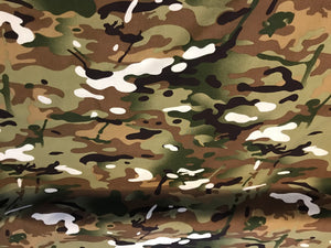 #1017 Green Camo 100% Cotton Remnant. 3x available
