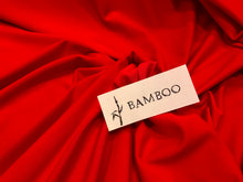 Load image into Gallery viewer, Red Hot Red 95% Bamboo 5% Spandex Knit     1/4 Meter Price