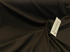 Cocoa Brown 92% Bamboo Rayon 8% Spandex Knit.     1/4 Meter Price