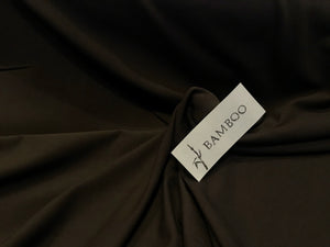 Cocoa Brown 92% Bamboo Rayon 8% Spandex Knit.     1/4 Meter Price