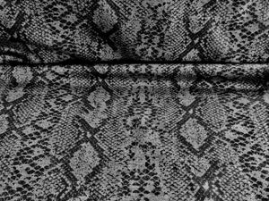 Charcoal Snake Ponte Knit     1/4 Metre Price