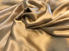 Load image into Gallery viewer, Gold 100% Silk Charmeuse.    1/4 Meter Price