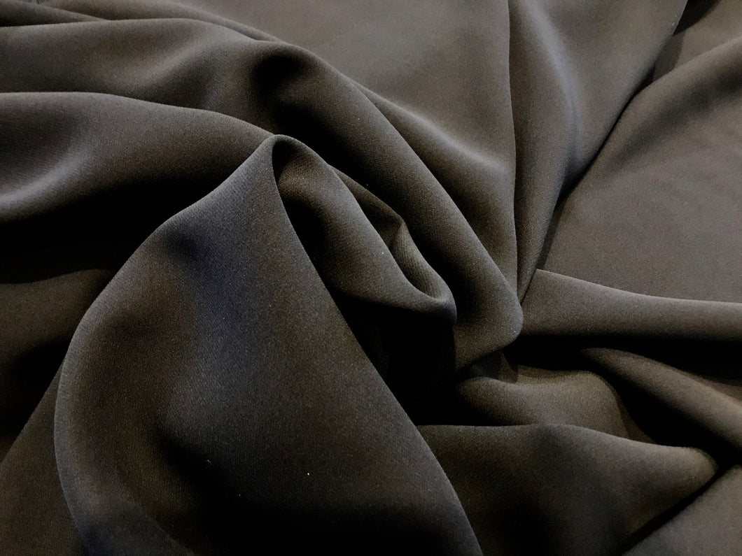 Black 100% Silk 4 Ply Silk Crepe.     1/4 Meter Price