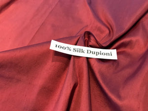 Crimson 100% Silk Dupioni  1/4 Meter Price