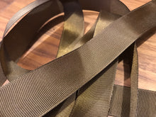 Load image into Gallery viewer, Brown 1&quot; Grosgrain Ribbon.     Price per metre
