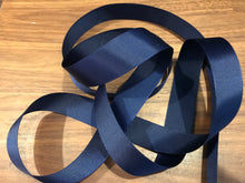 Load image into Gallery viewer, Navy 1&quot; Grosgrain Ribbon      Price per Metre