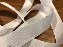 Load image into Gallery viewer, White 1&quot; Grosgrain Ribbon.    Price per Metre