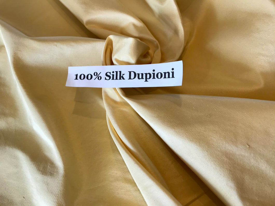 Light Yellow 100% Silk Taffeta.     1/4 Metre Price