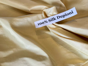 Light Yellow 100% Silk Taffeta.     1/4 Metre Price