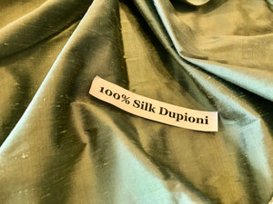 Sage Green Interfaced Dupioni 100%  Silk.    1/4 Metre Price