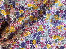 Load image into Gallery viewer, Lavender &amp; Yellow Daisies 100% Cotton     1/4 Metre Price