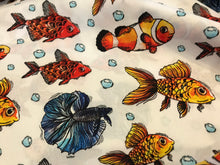 Load image into Gallery viewer, Fantastic Fish 100% Cotton Lawn.      1/4 Metre Price