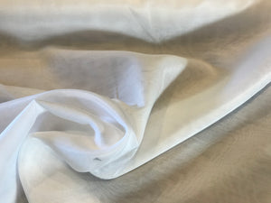 White 60% Silk 40% Cotton Lawn    1/4 Metre Price