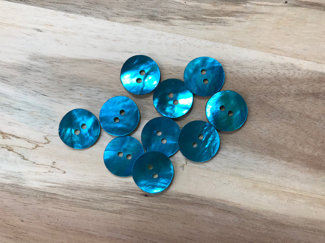 Turquoise MOP Button.     Price per Button