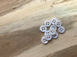 White MOP 4 Hole Button      Price per Button