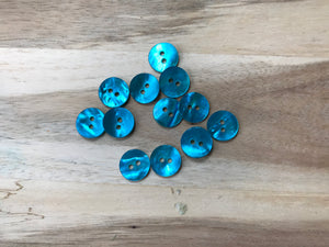 Turquoise 1/2" MOP Button.    Price per Button