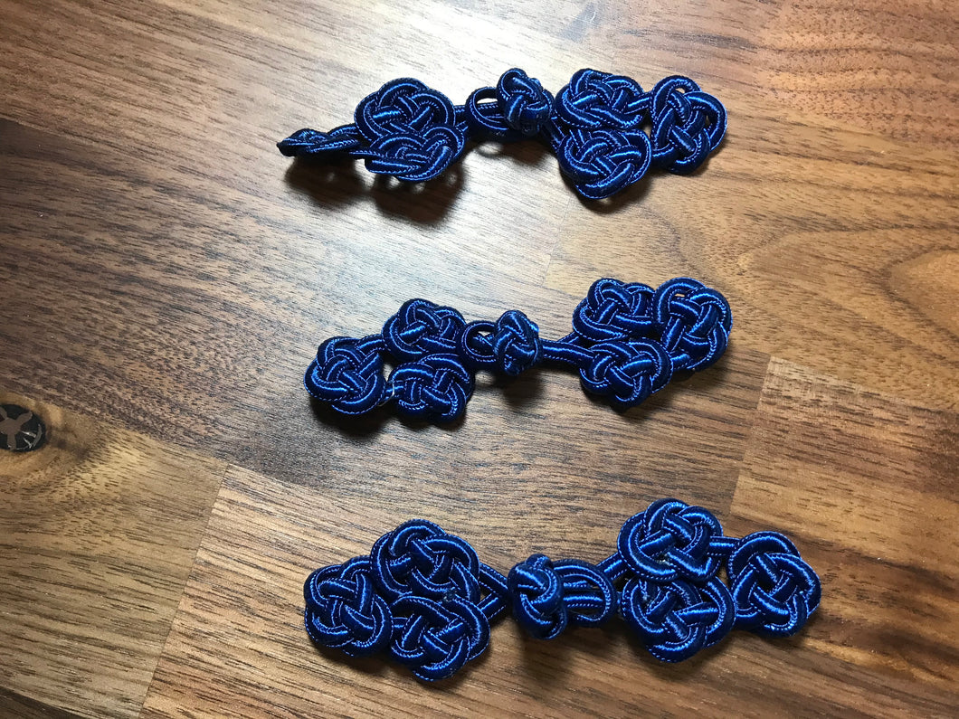 Navy Blue Triple Knot Frog Closure.   Price per Frog