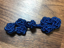 Load image into Gallery viewer, Navy Blue Triple Knot Frog Closure.   Price per Frog
