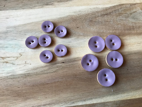Lavender Painted Wood Button.   Price per Button