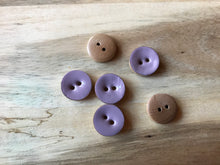 Load image into Gallery viewer, Lavender Painted Wood Button.   Price per Button