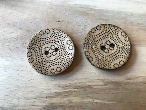 Dot Design Coconut Button.   Price per Button