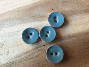 Air Force Blue Painted Wood Buttons.    Price per Button