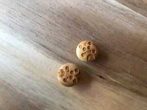 Lady Bug Carved Wood Button.    Price per Button