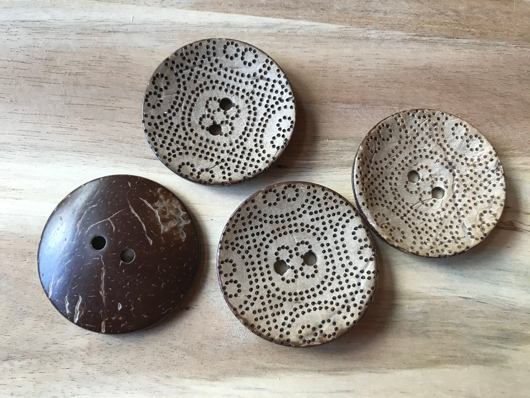 Dot Design Coconut Button.   Price per Button