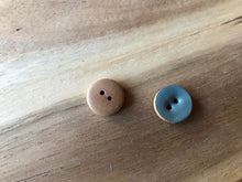 Load image into Gallery viewer, Air Force Blue Painted Wood Buttons.    Price per Button