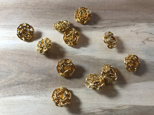 Gold Metal Knot Button      Price per Button