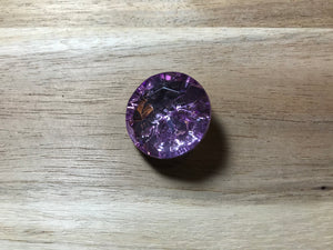 Lavender Plastic Rhinestone 2 Hole Button.   Price per Button