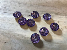 Load image into Gallery viewer, Lavender Plastic Rhinestone 2 Hole Button.   Price per Button