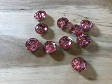 Load image into Gallery viewer, Pink Plastic Rhinestone 2 Hole Button.    Price Per Button