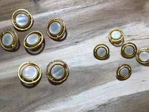 Gold Metallic Ring Button     Price per Button