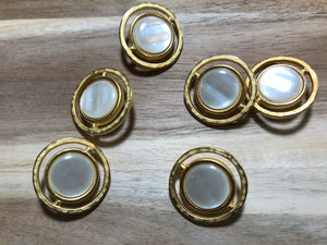 Gold Metallic Ring Button     Price per Button