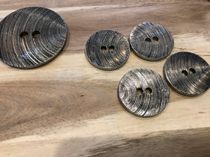 Antique Silver Grainline Button.    Price per Button