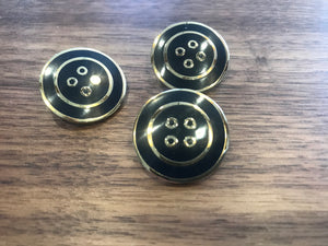 Navy & Gold Stylized Button.    Price per Button