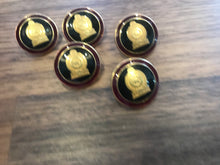 Load image into Gallery viewer, Gold &amp; Black Emblem Suiting Button.   Price per button