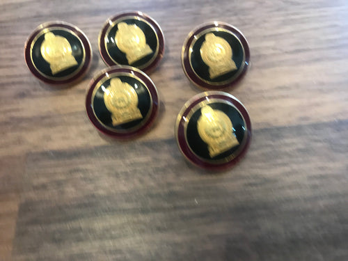 Gold & Black Emblem Suiting Button.   Price per button