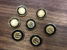Load image into Gallery viewer, Black &amp; Gold Dragon Button     Price per Button