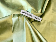 Load image into Gallery viewer, Yellow Green 100% Silk Dupioni.   1/4 Metre Price
