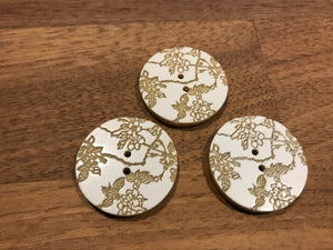 1 1/8" Cherry Blossom Button.   Price per Button