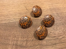 Load image into Gallery viewer, Orange Cheetah Button.    Price per Button