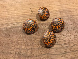 Orange Cheetah Button.    Price per Button