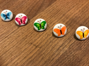 Beautiful Butterflies Buttons.  Price per Button