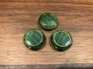 Green with Gold Ring Button.   Price per Button