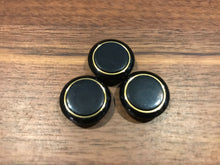 Load image into Gallery viewer, Black with Gold Ring Button.   Price per Button