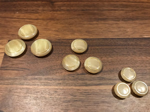 Beige with Gold Ring Button.   Price per Button