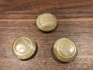 Beige with Gold Ring Button.   Price per Button